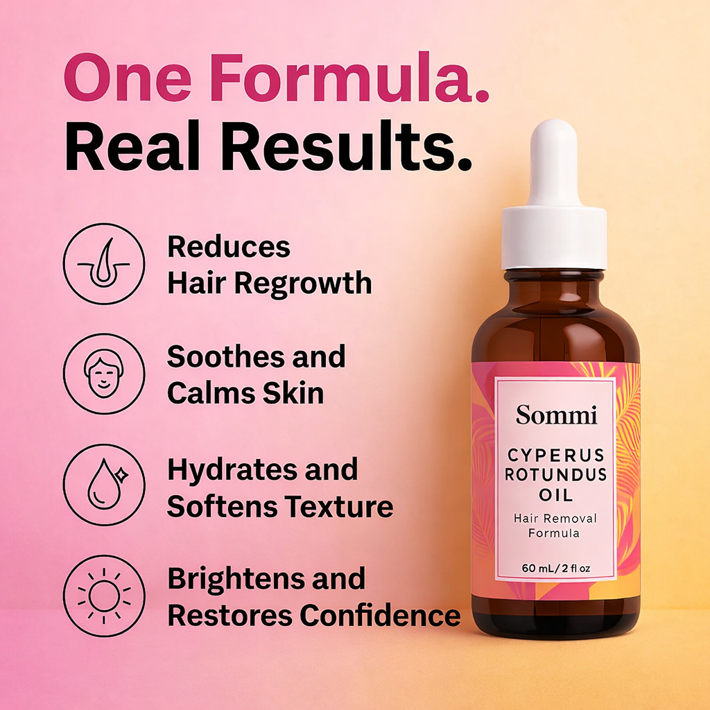 Cyperus Rotundus Oil To Reduce Hair Growth